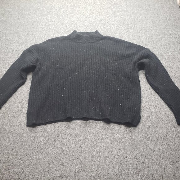 Madewell Sweaters - Madewell ReSourced Cashmere Ribbed Mockneck Pullover Sweater MA885 Womens Size L